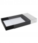 Preview: Faltschachtel-Boden schwarz matt für Karten DIN A6 ohne Deckel, separat erhältlich